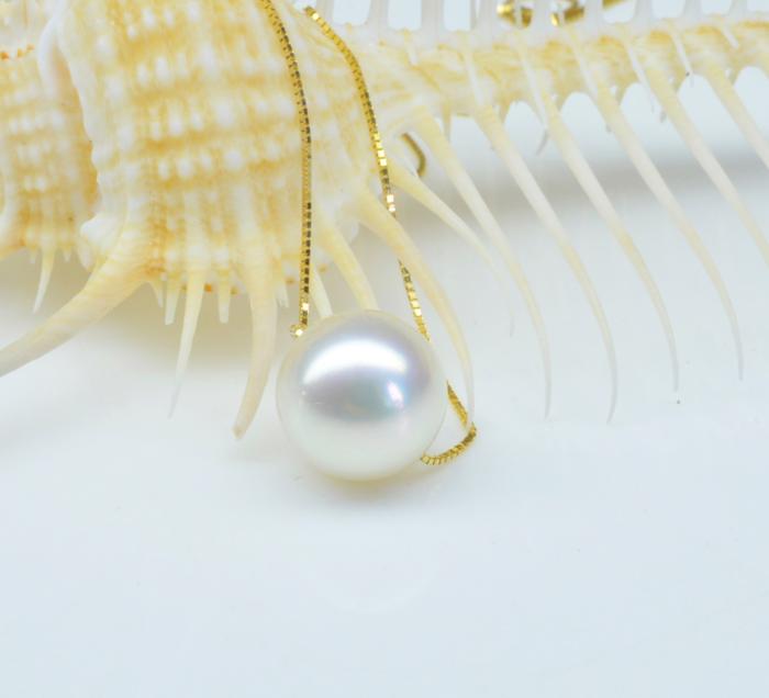 18k黄5a极品淡水珍珠项链