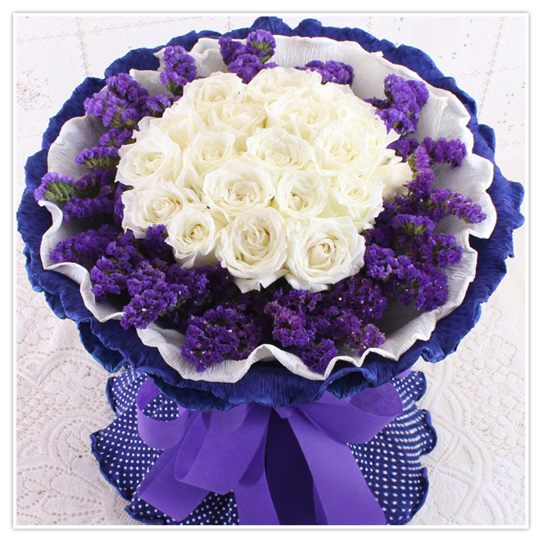 与你相约 缘定今生 33支白玫瑰