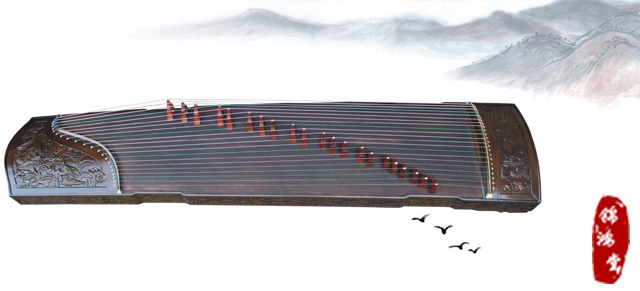 【手工深雕】楠木仿古古筝(龙啸九天)