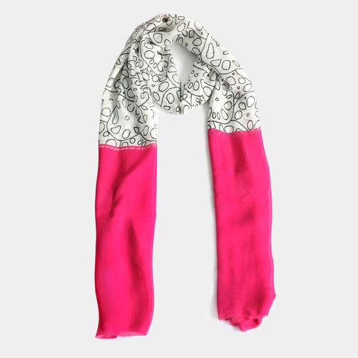 莲花印象  桑蚕丝乔其纱丝巾 商品图2