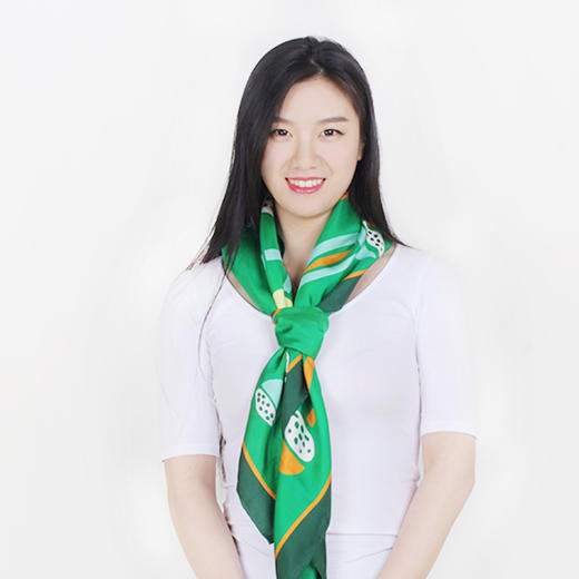 莲花印象  桑蚕丝斜纹绸丝巾 商品图4