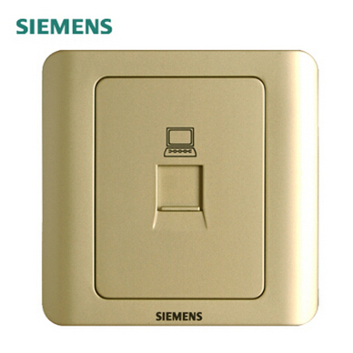 西门子开关插座面板 弱电插座 远景系列 金棕色 信息插座 单电脑网线