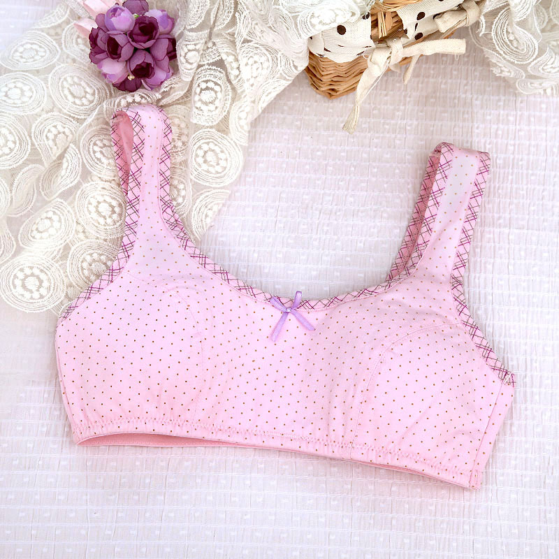 可娃衣薄款少女文胸女孩背心发育期纯棉全罩杯学生内衣女童无钢圈bx1