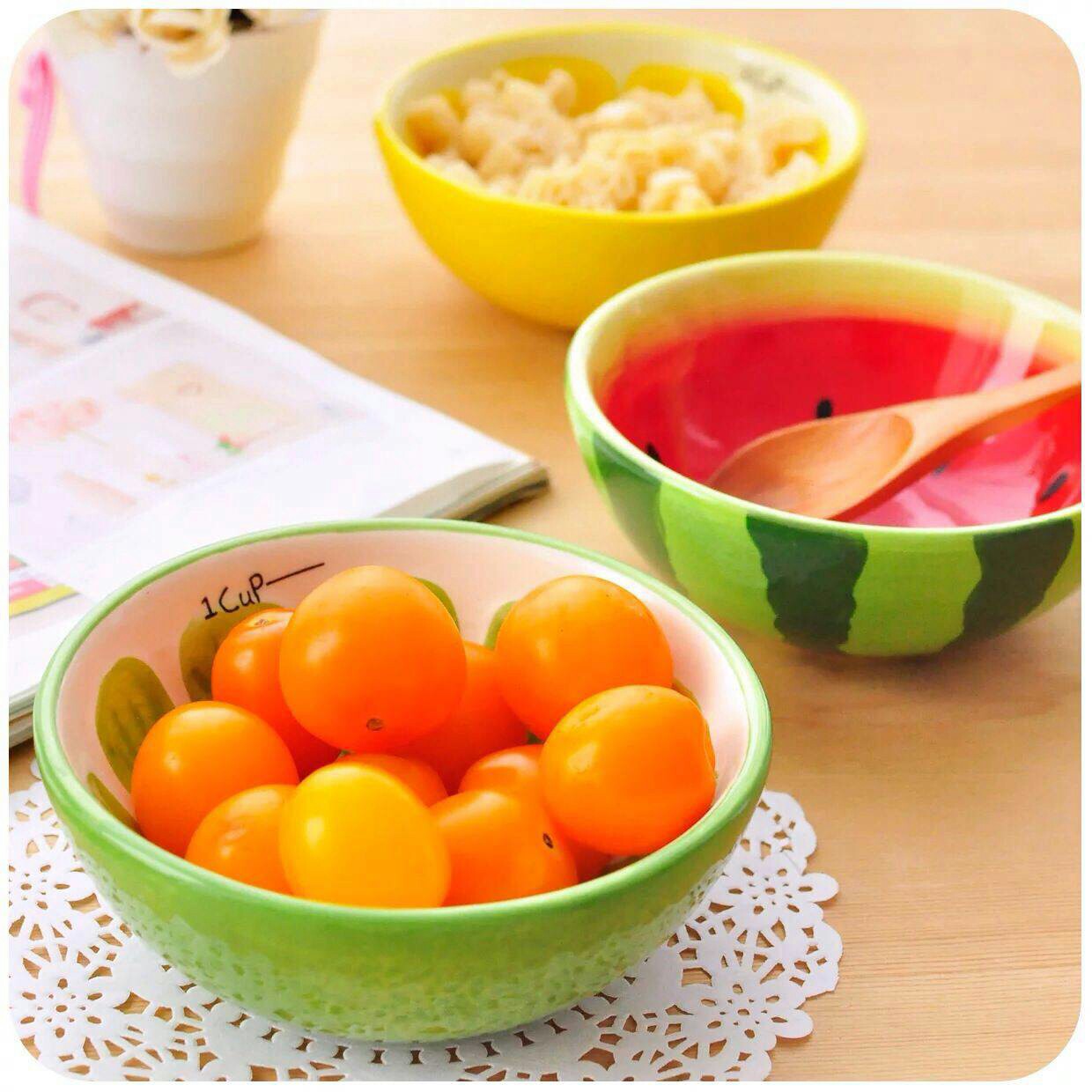 手绘陶瓷水果碗