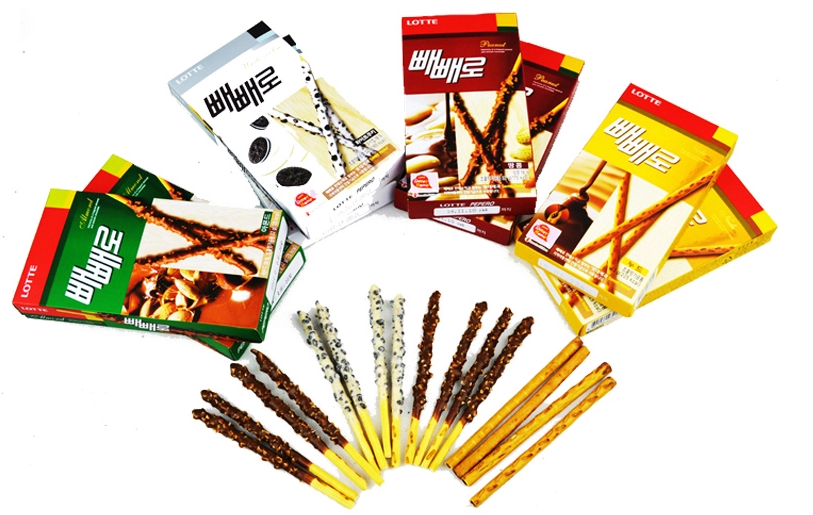 韩国lotte巧克力棒(杏仁 奥利奥味组合搭配)