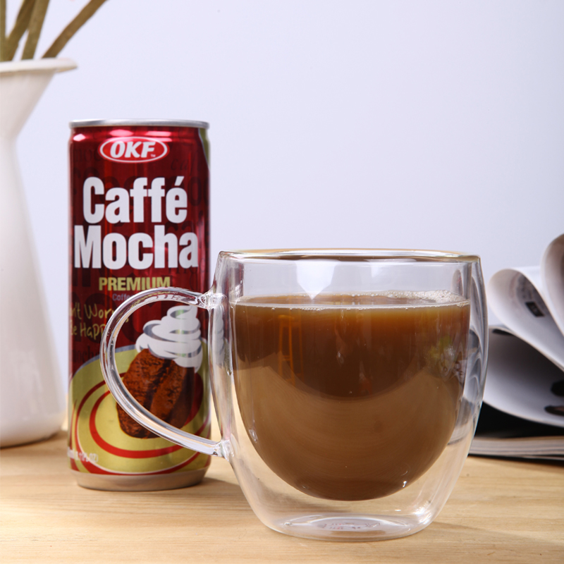 韩国原装进口okf溢彩摩卡咖啡饮料 办公室下午茶提神便携铁罐装