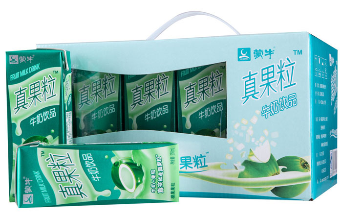 蒙牛 真果粒牛奶(椰果果粒) 250ml*2盒 椰果果粒奶