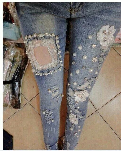 欧洲站大牌牛仔裤 颜色分类: 图色 尺寸:S M L-