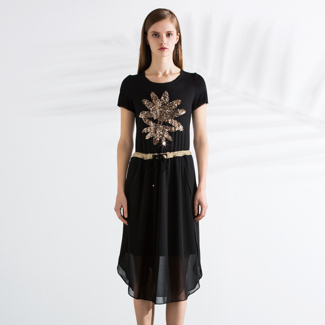 依维妮2015夏季新品帅气休闲连衣裙abae8132