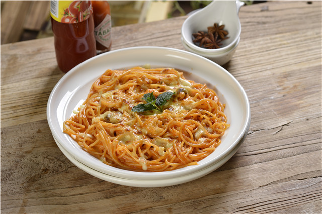 葡式海鲜焗意面