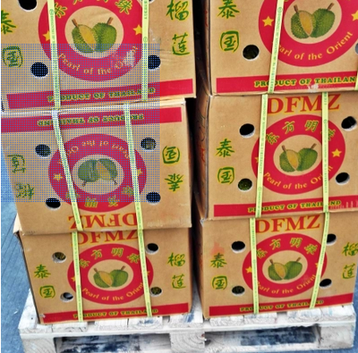 【泰国金枕头榴莲】进口骆驼牌1箱5个毛重40斤左右