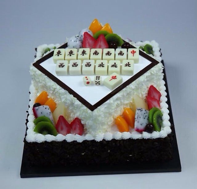 提拉米苏 大四喜麻将蛋糕