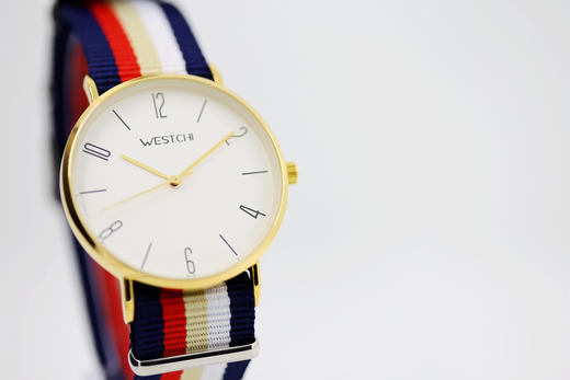 westchi简约时尚腕表(帆布带四色)