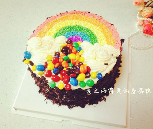 {m豆彩虹蛋糕}