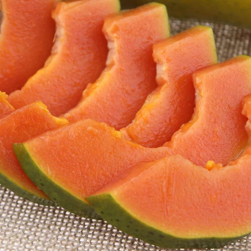 泰国进口水果:【红心青皮牛奶木瓜】,红肉番木瓜,老少皆宜,孕妇首选品