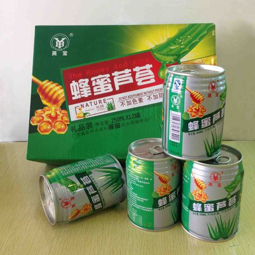 【蜂蜜芦荟饮料,每箱12罐】湛江特产,爽口香甜,美容养颜佳品