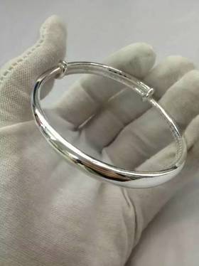 30克时尚推拉口千足银手镯