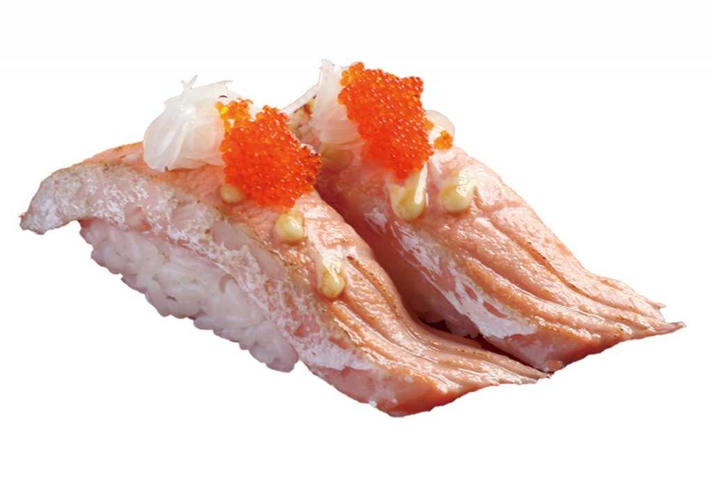 火焰三文鱼腩寿司18元