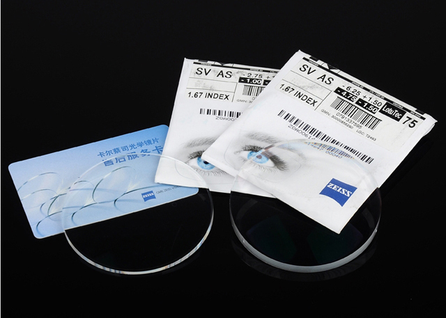 蔡司a系列1.67超薄非球面莲花膜树脂镜片a67