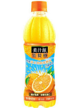 美汁源果粒橙 450ml/瓶阳光果肉香醇口感美妙的味觉