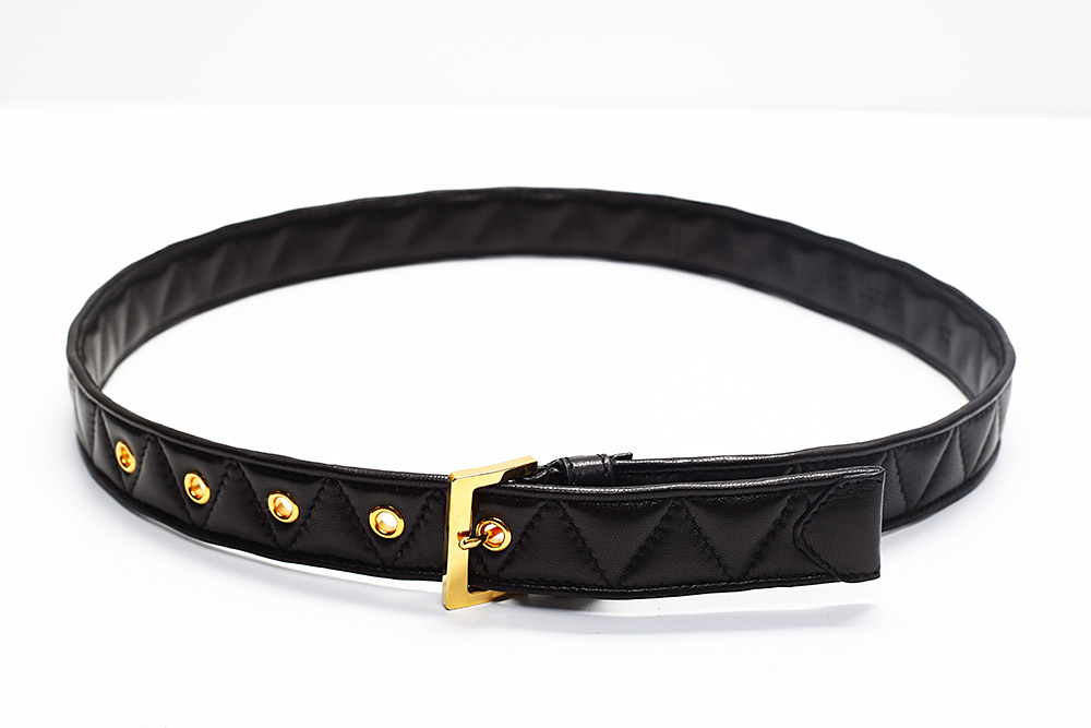 miu miu 女士黑色真皮腰带s1209b001