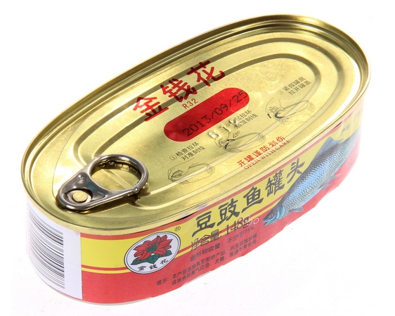 金钱花豆豉鱼罐头