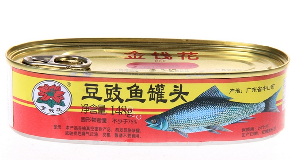 金钱花豆豉鱼罐头