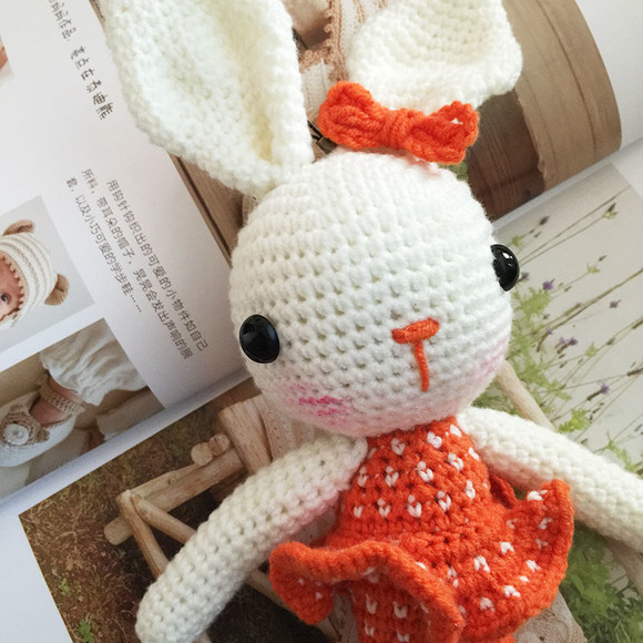 小辛娜娜编织套装 穿裙子的兔子玩偶 送视频教