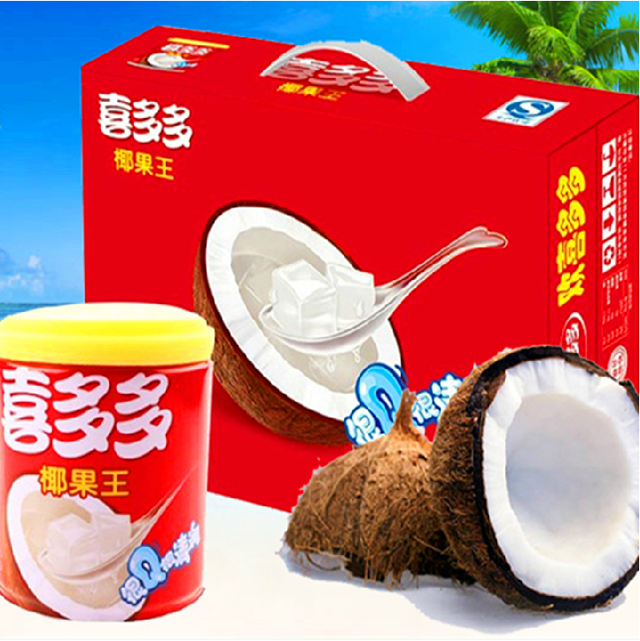 喜多多 椰果王 果肉罐头 200g×12瓶/提 水果果粒饮料