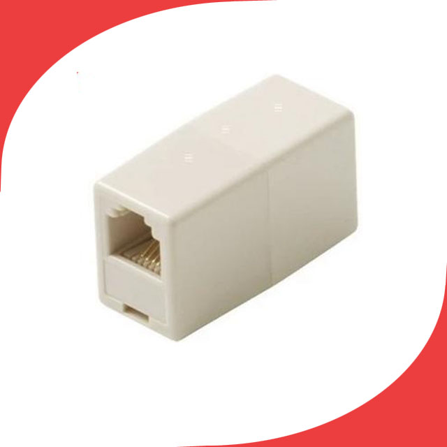 rj11 电话线直通头 电话线对接头 电话机线延长头 直通 四芯