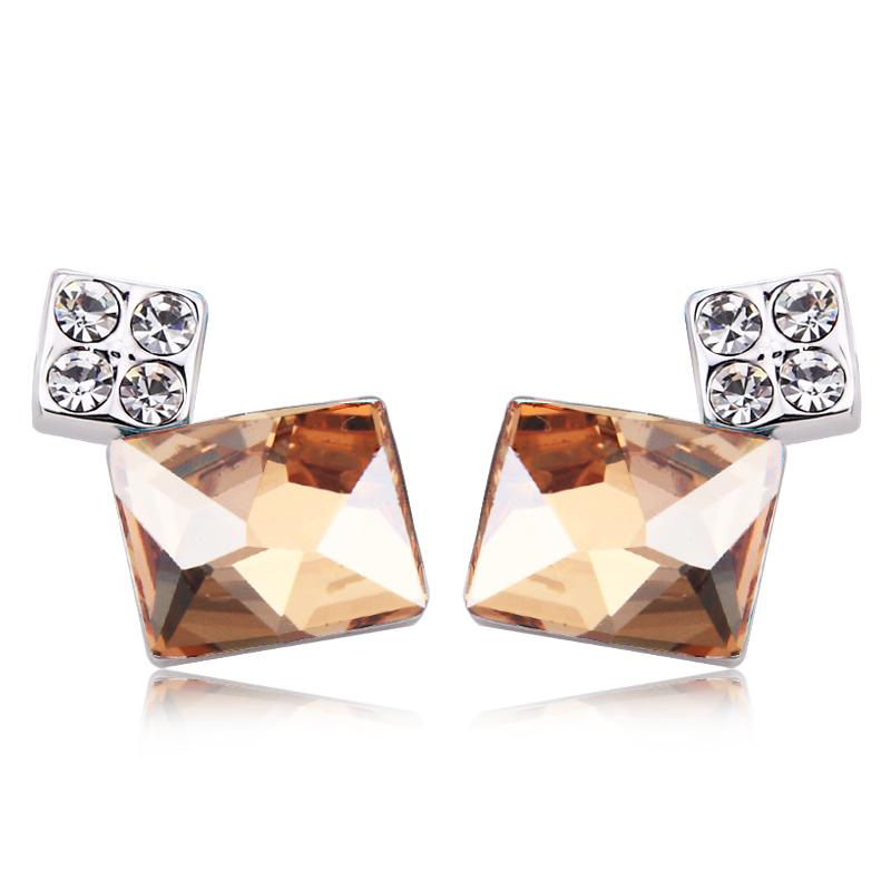 【mantic】正品玲珑水晶耳环耳饰新款可爱女款日韩时尚耳钉耳环