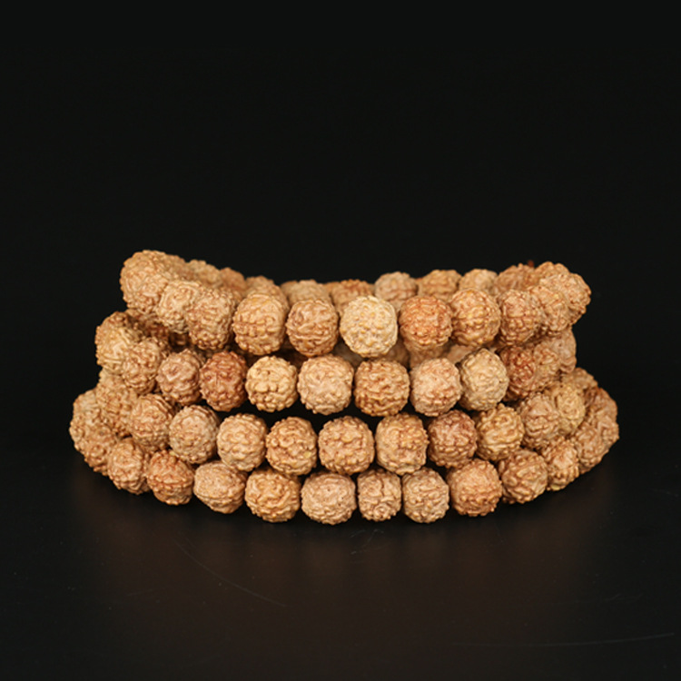 阿尤 尼泊尔五瓣盘龙纹小金刚 红皮 爆肉纹 108颗10mm菩提子金刚