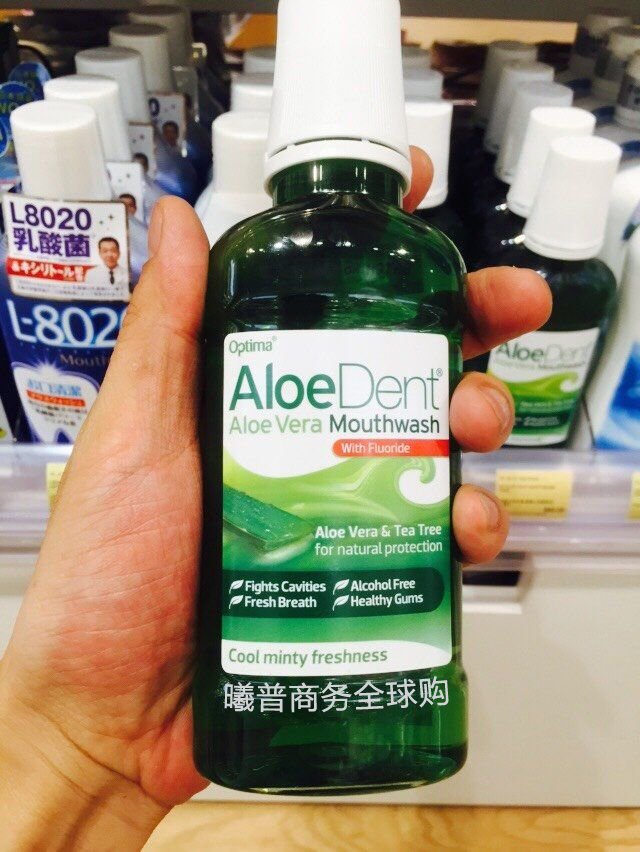 英国aloedent 成人(含氟)漱口水芦荟配方250ml