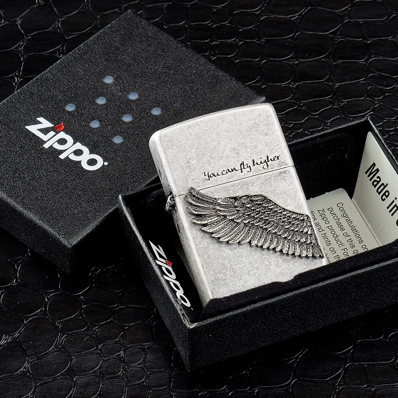 【zippo打火机】 韩版古银 飞的更高 【礼盒套装 送礼佳品 】