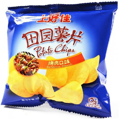 上好佳田园薯片《烤肉口味》50克袋装