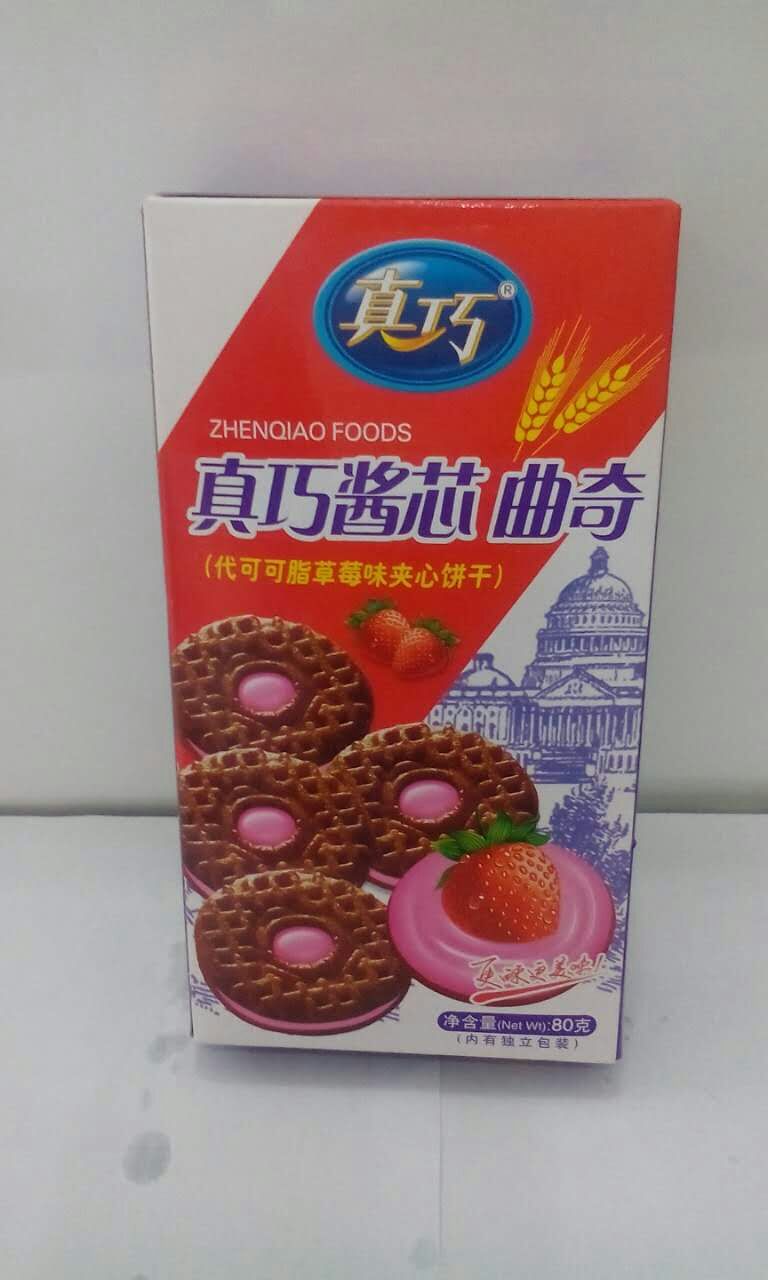 真巧草莓夹心饼80g