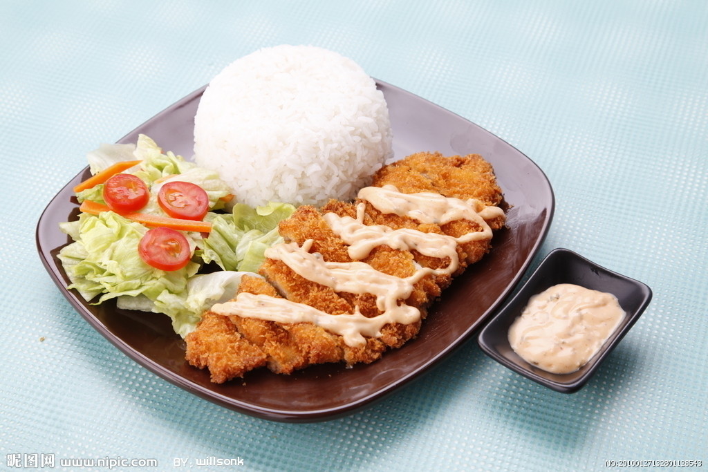 鸡排套餐(1荤2素)