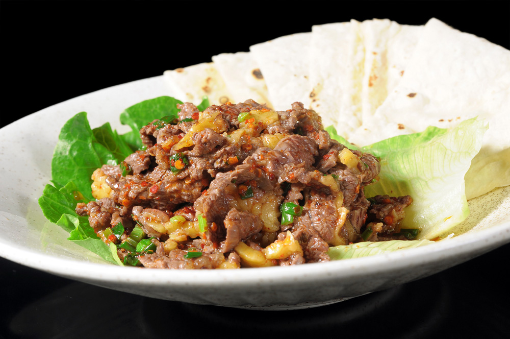 香炒牛肉薄饼