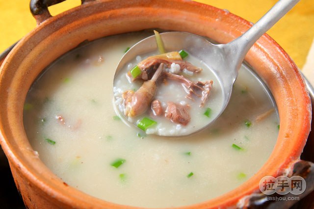 乳鸽干贝粥