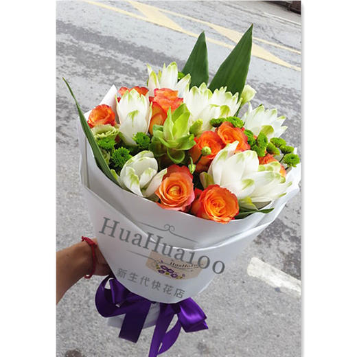 辉映丨11朵金辉玫瑰，9朵姜荷花 商品图1