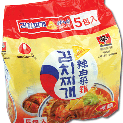 农心 辣白菜芝士拉面5包装 5s