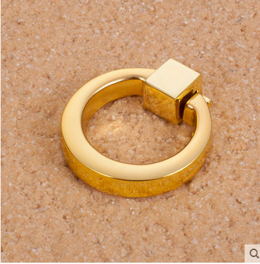 环形衣柜抽屉拉环 现代简约金属拉丝橱柜柜门拉手