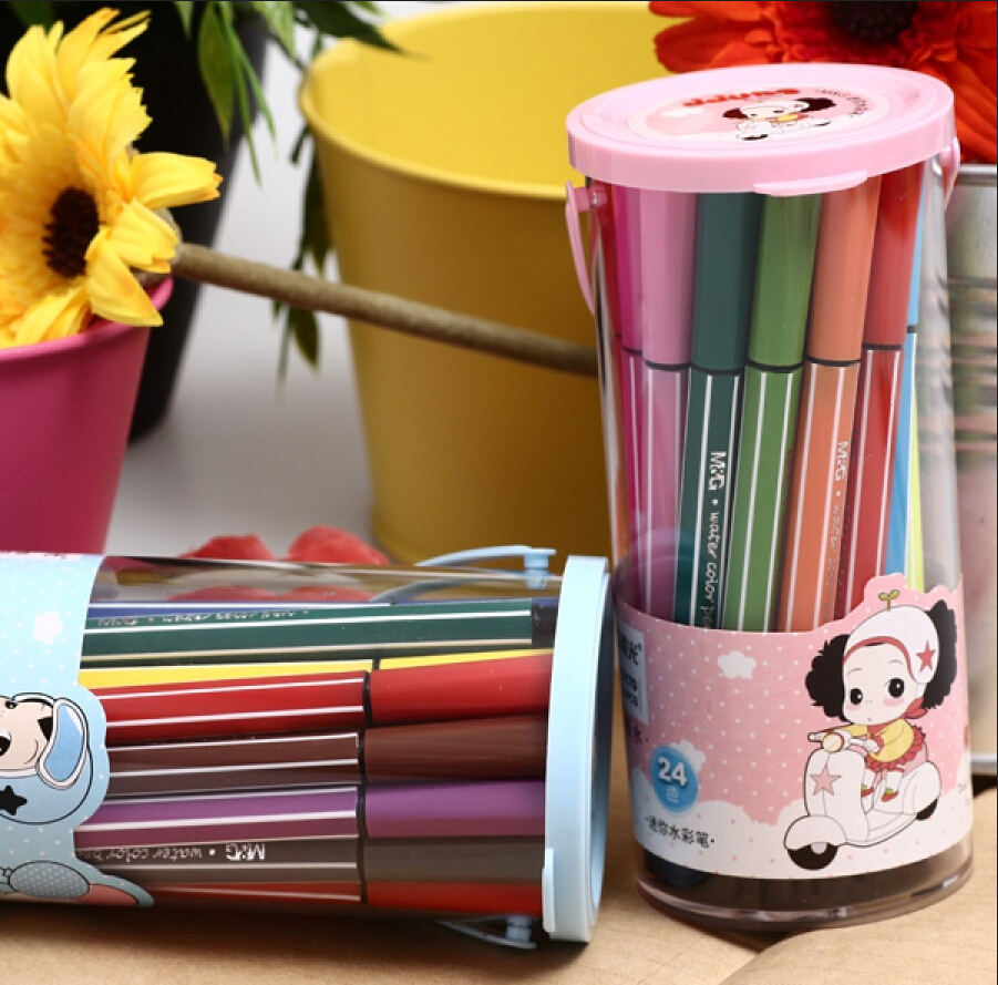 晨光24色水彩笔冬己短杆筒装tcp90170 - 51文具.cn