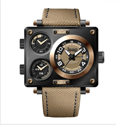 jeep/吉普 牧马人系列jpw60309新款方形个性石英男士手表 正品