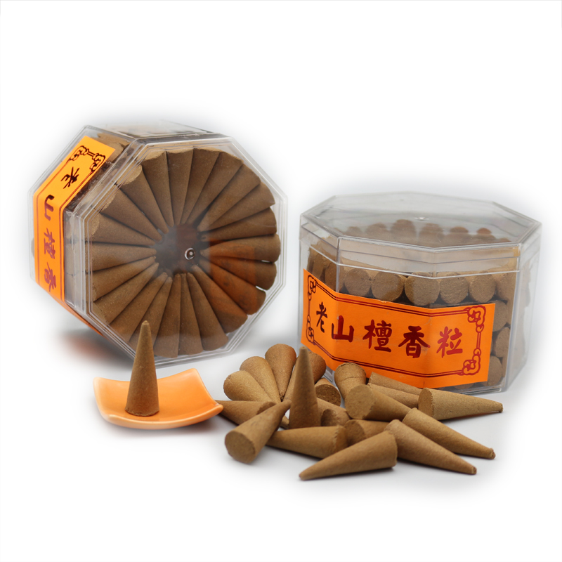 纯天然 印度老山六角盒檀香粒 室内熏香香料塔香