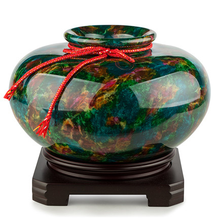 台湾花莲七彩玉石聚宝盆 货号114650