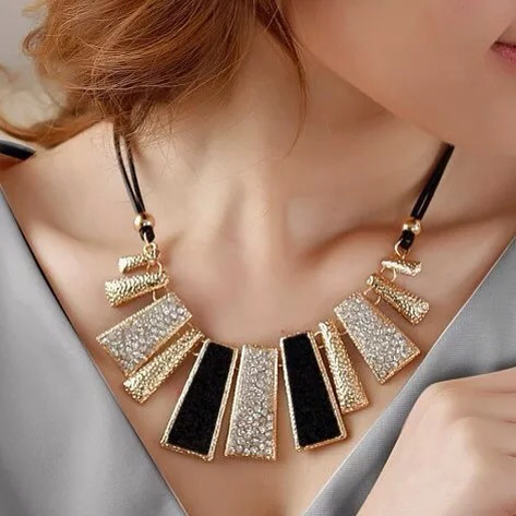 珍珠吊坠项链韩国版夸张长短款锁骨链女配饰夏饰品毛衣链4186