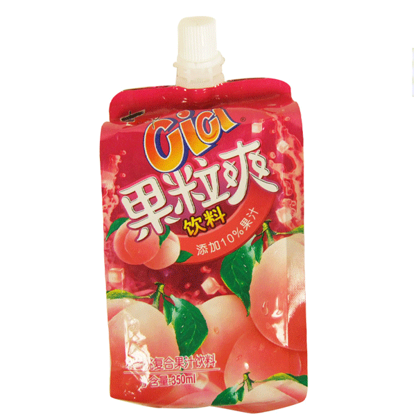 喜之郎cici果粒爽水蜜桃味饮料350ml