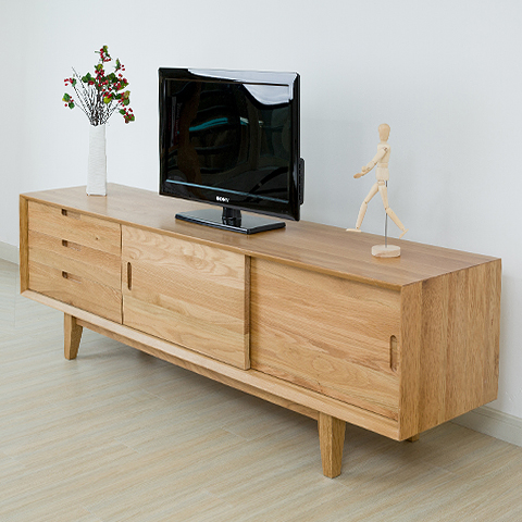 简约北欧日式实木电视柜