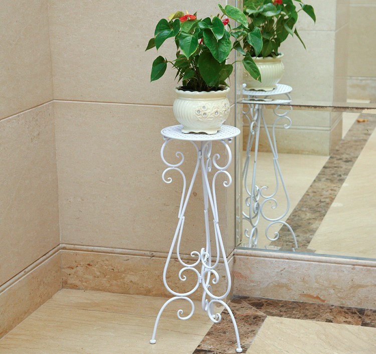 环宇 铁艺花架 家居 欧式花架室内单层铁艺落地式花盆架 花架批发